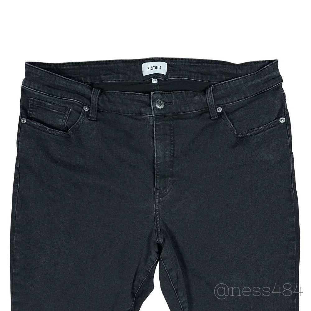 Pistola‎ Black Wash Denim Jeans Women's Size 20W Cropped Straight Leg - Picture 3 of 6